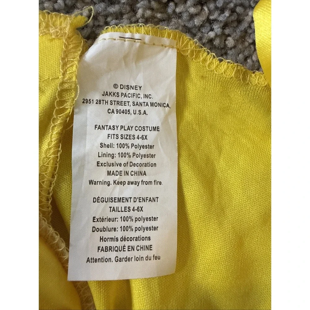 Disney Belle Girls Costume Dress Beauty The Beast Child Size 4-6‎